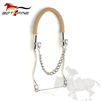 Barn& Stable Pony Hackamore/Bike Chain BIT con guance in acciaio inox