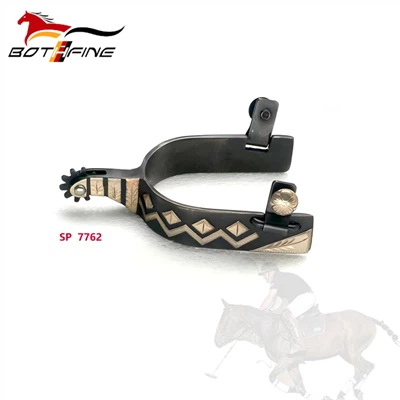 Speroni da uomo in acciaio nero con finiture GS incise a mano